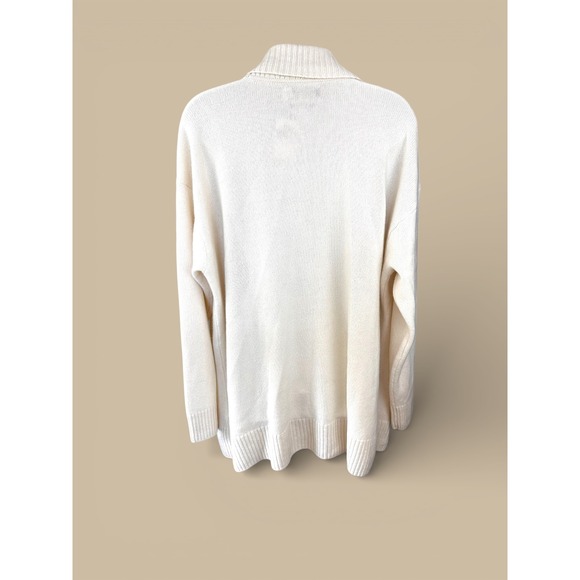 LAUREN RALPH LAUREN NWT Cashmere Cream Knit Shawl Collar Cardigan Sweater SZ XL - Picture 5 of 16